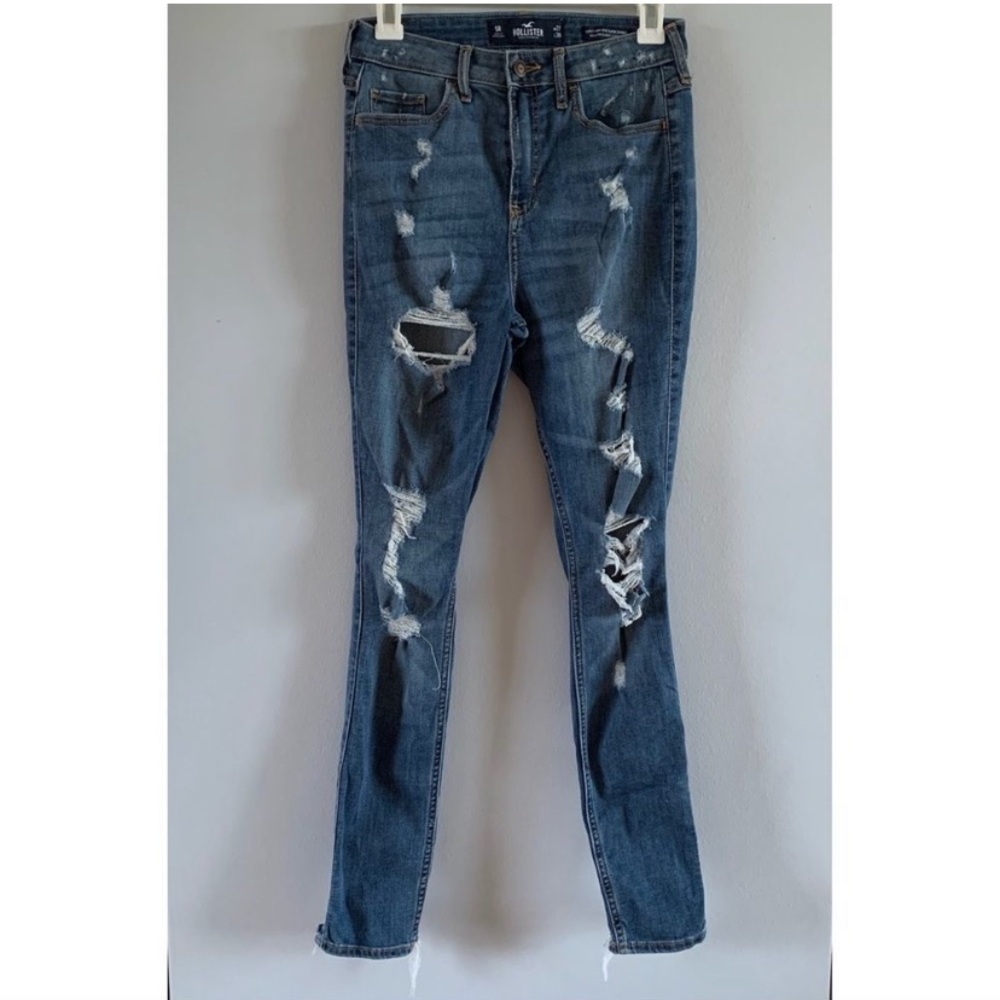 Curvy High Rise Jeans Super Skinny Leg Denim Size W 27 L 30 Size 5 Hollister
